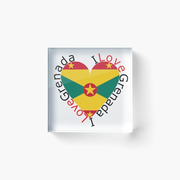Item preview, I Love Grenada  Heart designed and sold by TheIconSmith.