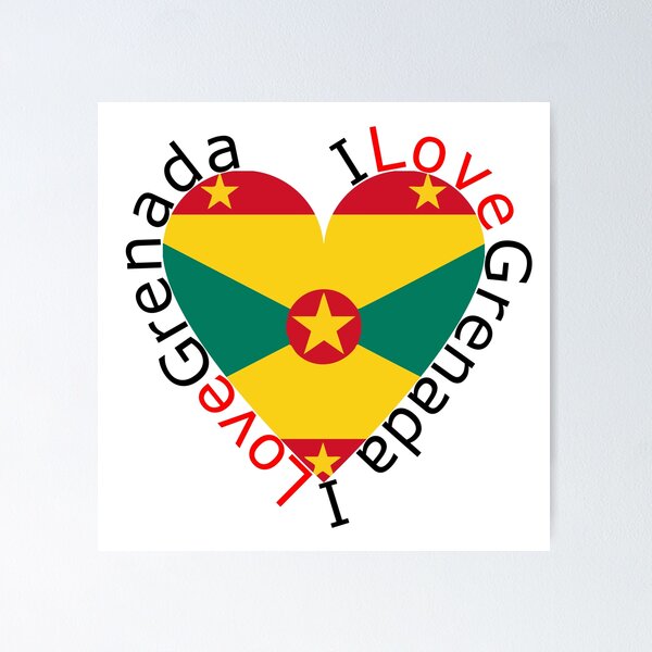Item preview, I Love Grenada  Heart designed and sold by TheIconSmith.