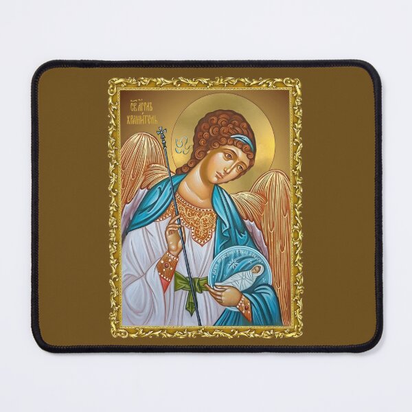 Item preview, Guardian Angel Orthodox Icon , in a frame, inscription in Russian designed and sold by orthodox-icon.