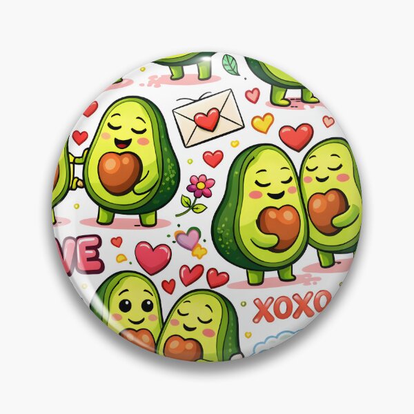Item preview, Avocado Love Pattern – Cute Romantic Kawaii Food Art for Gifts & Accessories designed and sold by WAUZ.