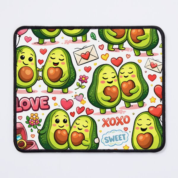 Item preview, Avocado Love Pattern – Cute Romantic Kawaii Food Art for Gifts & Accessories designed and sold by WAUZ.