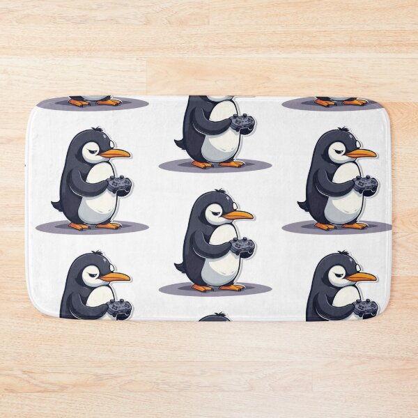 Item preview, Deadpan Penguin Gamer Mascot designed and sold by Witty Moon.