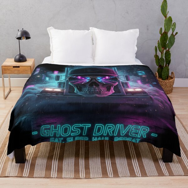 Item preview, Ghost Driver: Neon Skull & Heavy Hauler - Night Road Edition designed and sold by BounoWorld.