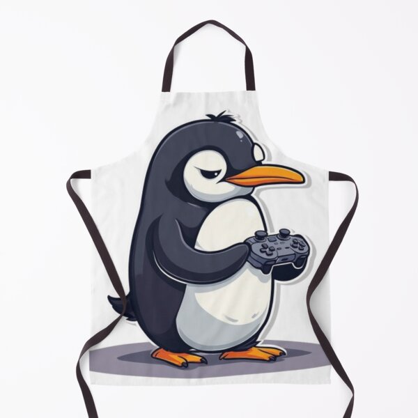 Item preview, Deadpan Penguin Gamer Mascot designed and sold by Witty Moon.