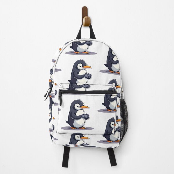 Item preview, Deadpan Penguin Gamer Mascot designed and sold by Witty Moon.