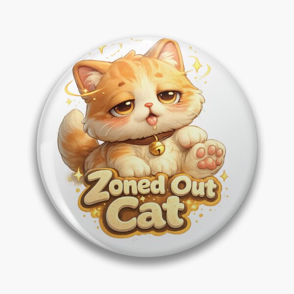Item preview, Zoned Out Cat – 3D Adorable Huggable Cat Illustration designed and sold by mariavictoriamz.