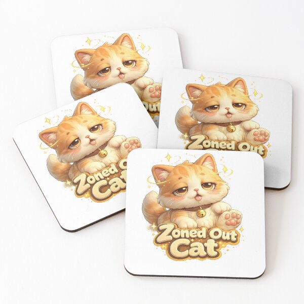Item preview, Zoned Out Cat – 3D Adorable Huggable Cat Illustration designed and sold by mariavictoriamz.