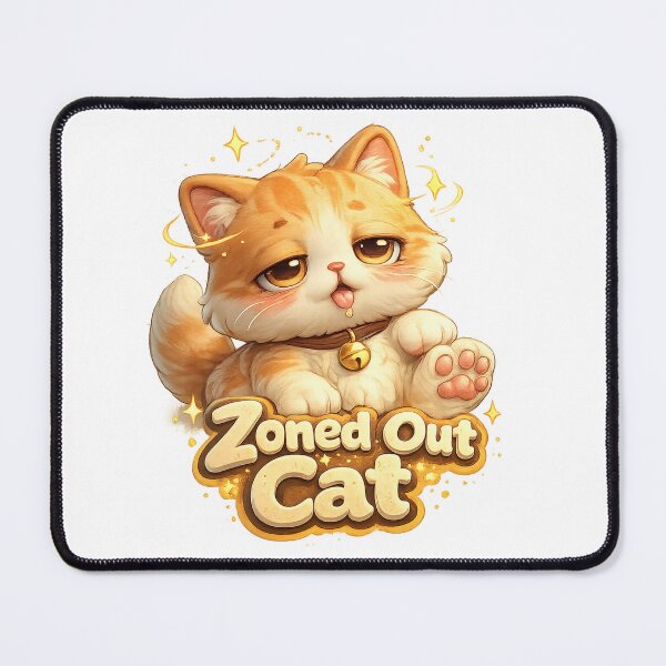 Item preview, Zoned Out Cat – 3D Adorable Huggable Cat Illustration designed and sold by mariavictoriamz.