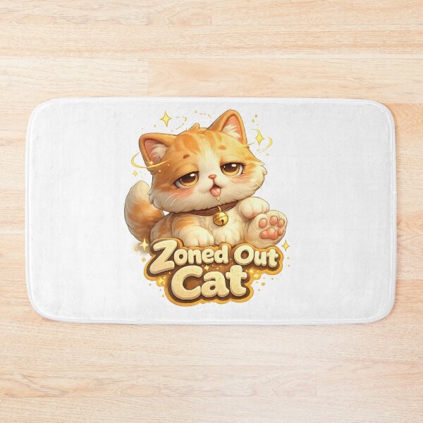 Item preview, Zoned Out Cat – 3D Adorable Huggable Cat Illustration designed and sold by mariavictoriamz.