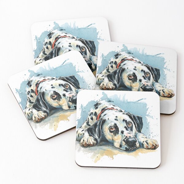 Item preview, Resting Dalmatian Dog Watercolour Illustration designed and sold by LawleyKingdom.