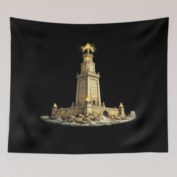 Item preview, Lighthouse of Alexandria – Ancient Maritime Wonder Sticker designed and sold by DrizzyV.