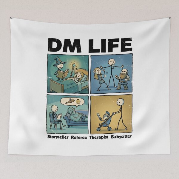 Item preview, DM Life Storyteller Referee Therapist Babysitter Comic designed and sold by Fenay Designs.