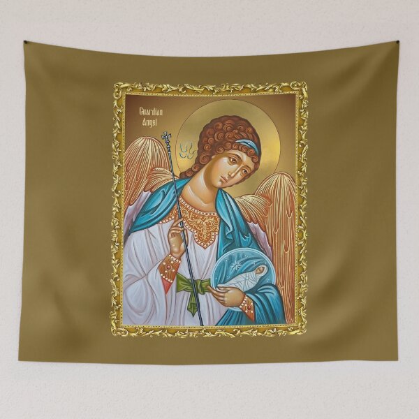 Item preview, Guardian Angel Orthodox Icon , in a frame,inscription in English designed and sold by orthodox-icon.