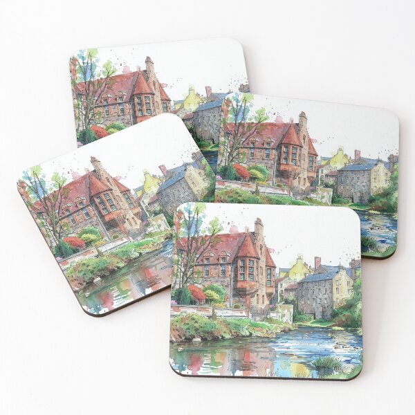 Item preview, Dean Village, Edinburgh Watercolour Painting designed and sold by davidelder.