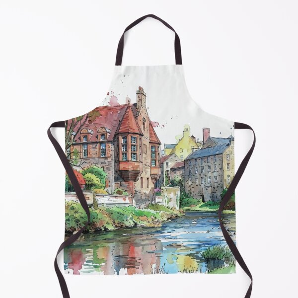 Item preview, Dean Village, Edinburgh Watercolour Painting designed and sold by davidelder.