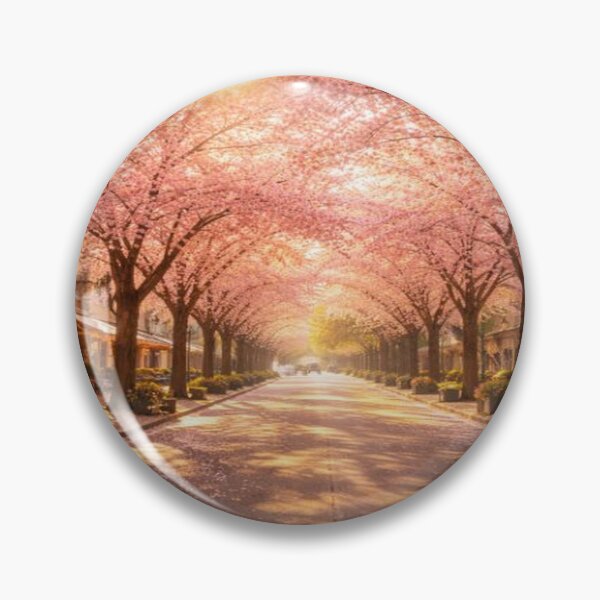 Item preview, Golden Path Beneath Blooming Cherry Trees designed and sold by JuViRo.