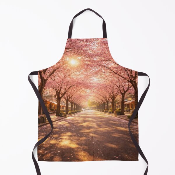 Item preview, Golden Path Beneath Blooming Cherry Trees designed and sold by JuViRo.