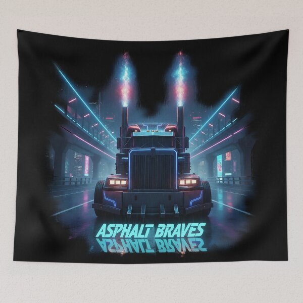 Item preview, Asphalt Braves: Cyberpunk Trucker Warrior designed and sold by BounoWorld.