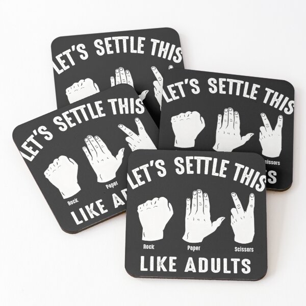 Item preview, Lets Settle This Like Adults Rock Paper Scissors designed and sold by Djokanel.