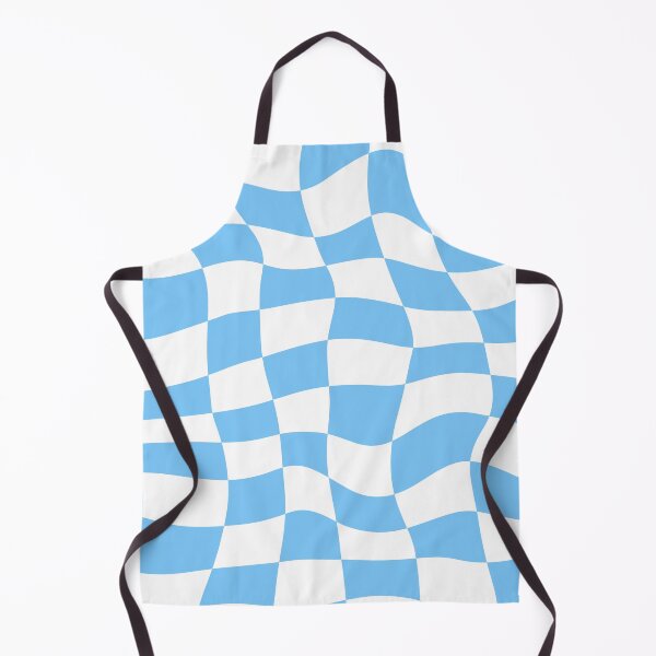 Item preview, Distorted Blue and White Check Wavy Grid designed and sold by OneThreeSix.