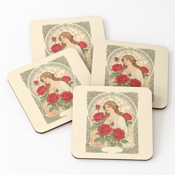 Item preview, Woman With Roses Romantic Illustration designed and sold by taiche.