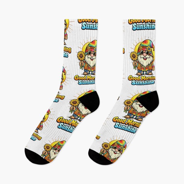 Item preview, Happy Hippie Gnome with Sunflower – Good Morning Sunshine designed and sold by Moriarty's Digital Visions.