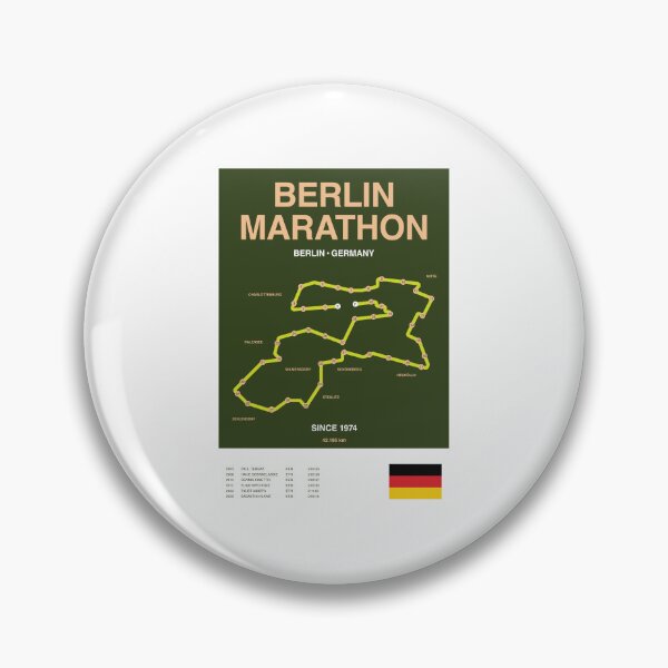 Item preview, Minimalist Berlin Marathon Line Print Green designed and sold by The Circuit Collection.