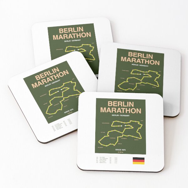 Item preview, Minimalist Berlin Marathon Line Print Green designed and sold by CircuitDesign.