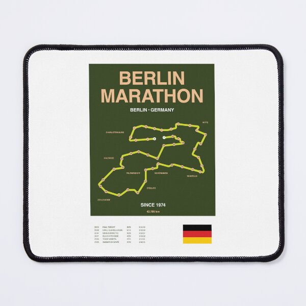 Item preview, Minimalist Berlin Marathon Line Print Green designed and sold by CircuitDesign.