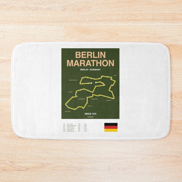 Item preview, Minimalist Berlin Marathon Line Print Green designed and sold by The Circuit Collection.
