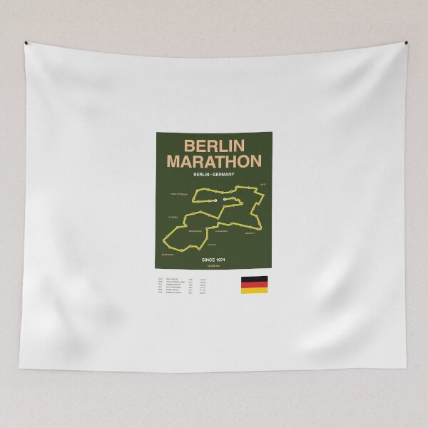 Item preview, Minimalist Berlin Marathon Line Print Green designed and sold by CircuitDesign.