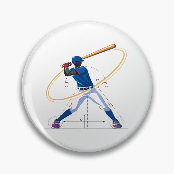 Item preview, Baseball Swing Mechanics Diagram – Power Hitting Technique Illustration designed and sold by RMTrendy.