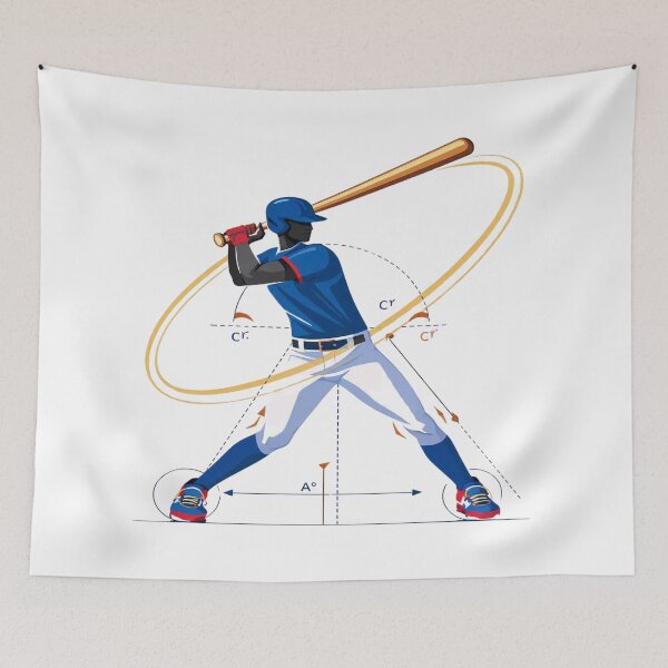 Item preview, Baseball Swing Mechanics Diagram – Power Hitting Technique Illustration designed and sold by RMTrendy.