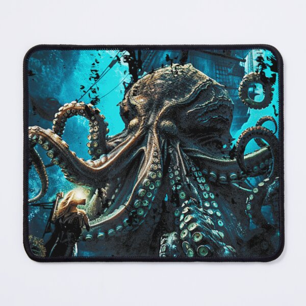 Item preview, Giant Octopus Pirate Ship Vintage Kraken Sailing Squid designed and sold by waikibi ⭐⭐⭐⭐⭐.