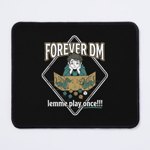 Item preview, Forever DM Lemme Play Once Cartoon Gamer Graphic designed and sold by Fenay Designs.
