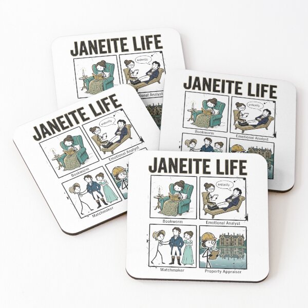 Item preview, Janeite Life Stick Figure Comic Funny Bookish Art designed and sold by Fenay Designs.