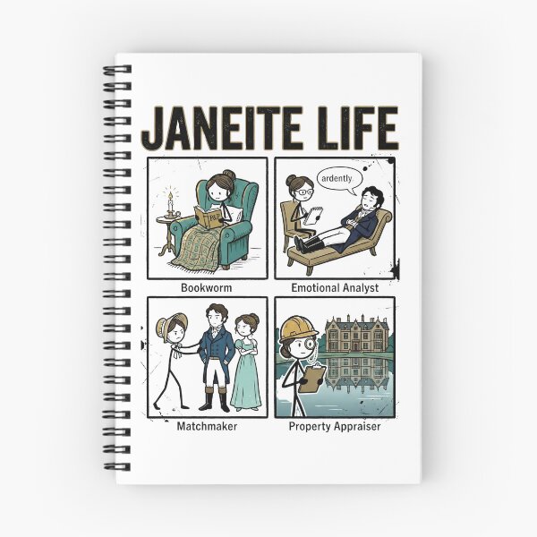 Item preview, Janeite Life Stick Figure Comic Funny Bookish Art designed and sold by Fenay Designs.