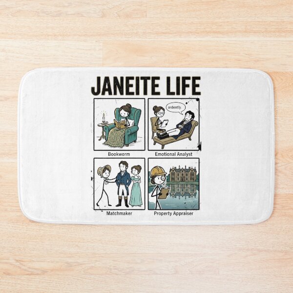 Item preview, Janeite Life Stick Figure Comic Funny Bookish Art designed and sold by Fenay Designs.