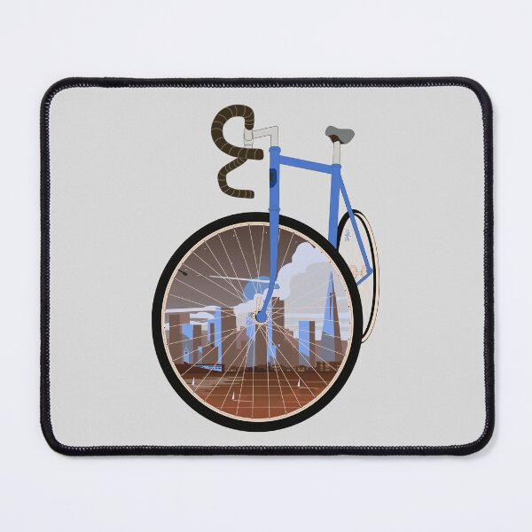 Item preview, San Francisco Cycling Art: Blue Road Bike City View designed and sold by SKETCHYANDGRAPHIC.