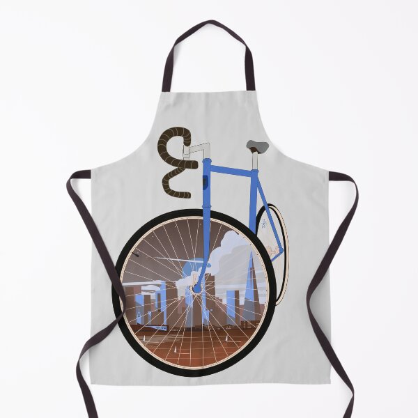 Item preview, San Francisco Cycling Art: Blue Road Bike City View designed and sold by SKETCHYANDGRAPHIC.