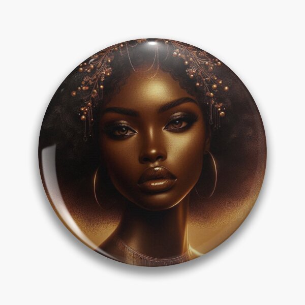 Item preview, Golden Afro Queen – Melanin Goddess Art | Black Woman Empowerment Wall Art & Gift designed and sold by BloomyBCrafts.