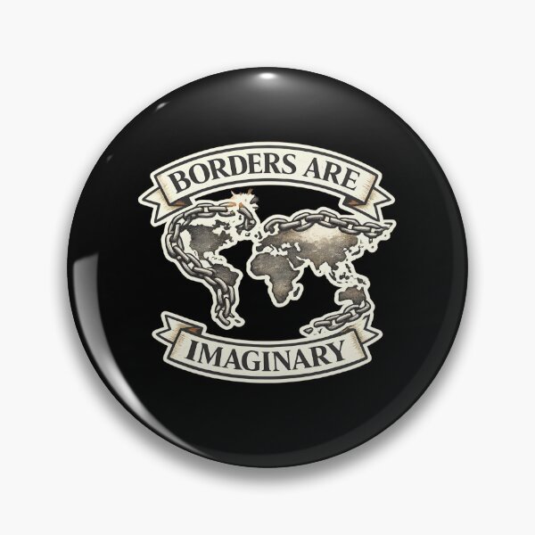 Item preview, Borders Are Imaginary World Map Design - Social Justice - No Human Is Illegal designed and sold by CybergenArtworx.