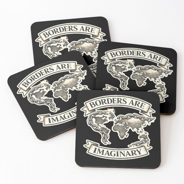 Item preview, Borders Are Imaginary World Map Design - Social Justice - No Human Is Illegal designed and sold by CybergenArtworx.