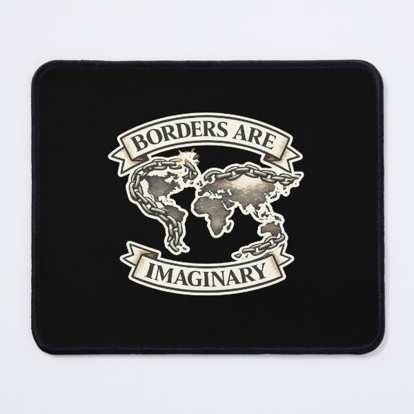 Item preview, Borders Are Imaginary World Map Design - Social Justice - No Human Is Illegal designed and sold by CybergenArtworx.
