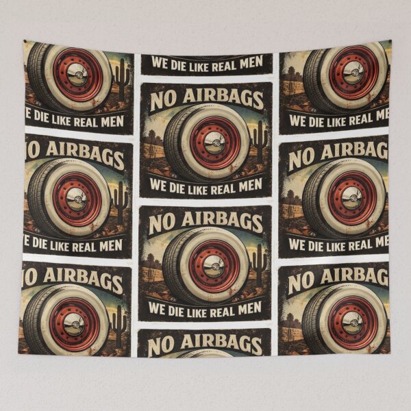 Item preview, No Airbags We Die Like Real Men Funny Classic Car Meme Retro Automotive Humor Shirt designed and sold by AmaroWheels.