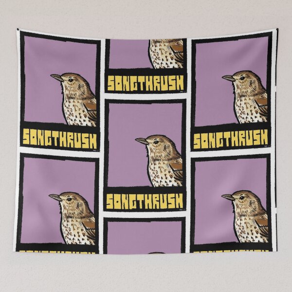 Item preview, Song Thrush  - Wall Art Print – Bold Modern British Bird Illustration for Contemporary Home Decor designed and sold by GWARTGB.