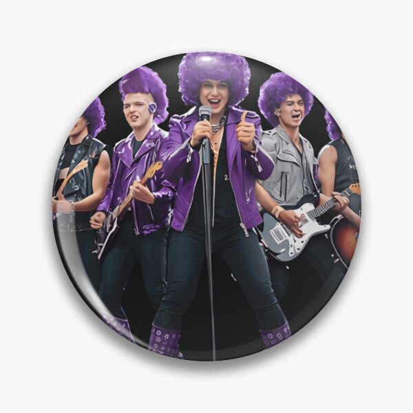 Item preview, Purple Noise Rock Band T-Shirt - Loud Proud Purple Graphic - Retro 80s Style Glam Rock Band with Purple Afros - Vintage Concert Tour Aesthetic Tee designed and sold by ZyxDes.