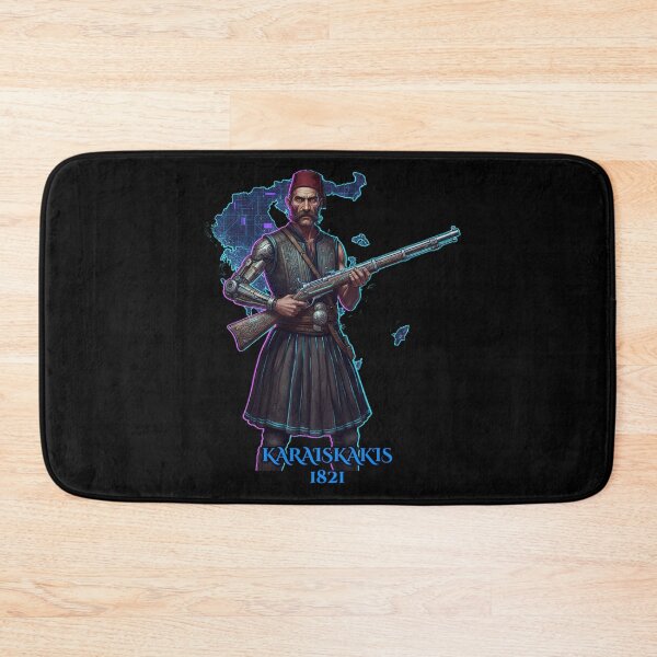 Item preview, Karaiskakis 1821 Cyberpunk Greek Hero - Futuristic Revolution designed and sold by BounoWorld.