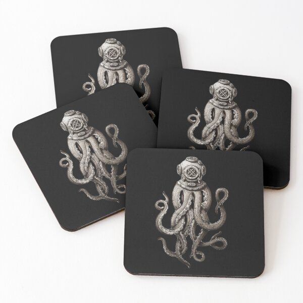 Item preview, Retro Scuba Diver Weird Octopus Design, Octopus Helmet designed and sold by waikibi ⭐⭐⭐⭐⭐.