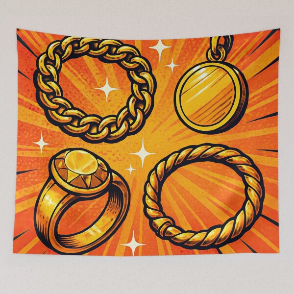 Item preview, Gold jewelry | Comics stylCartoone -  designed and sold by ComicsFactory.